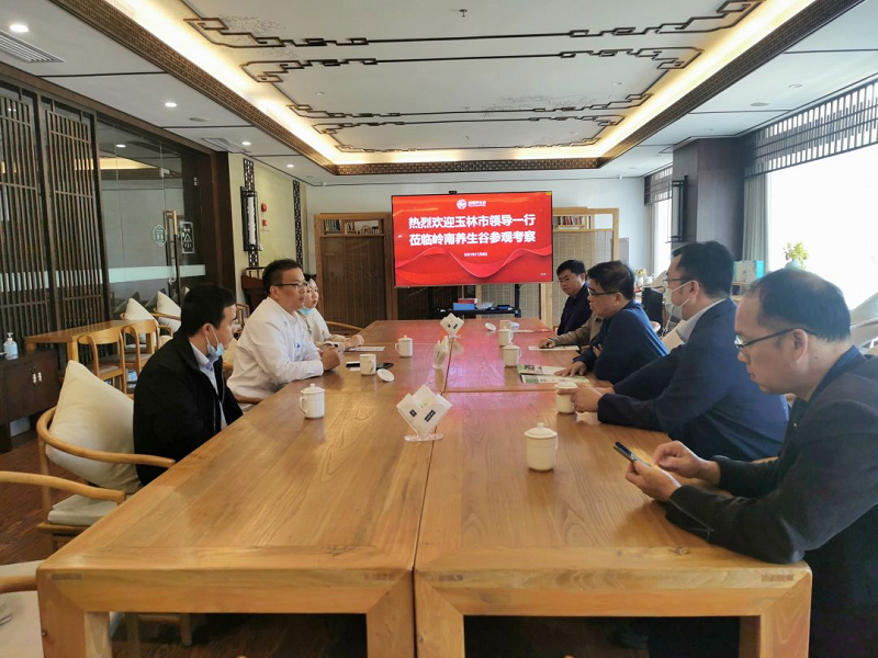 热烈欢迎玉林市领导一行莅临岭南养生谷养老院参观考察